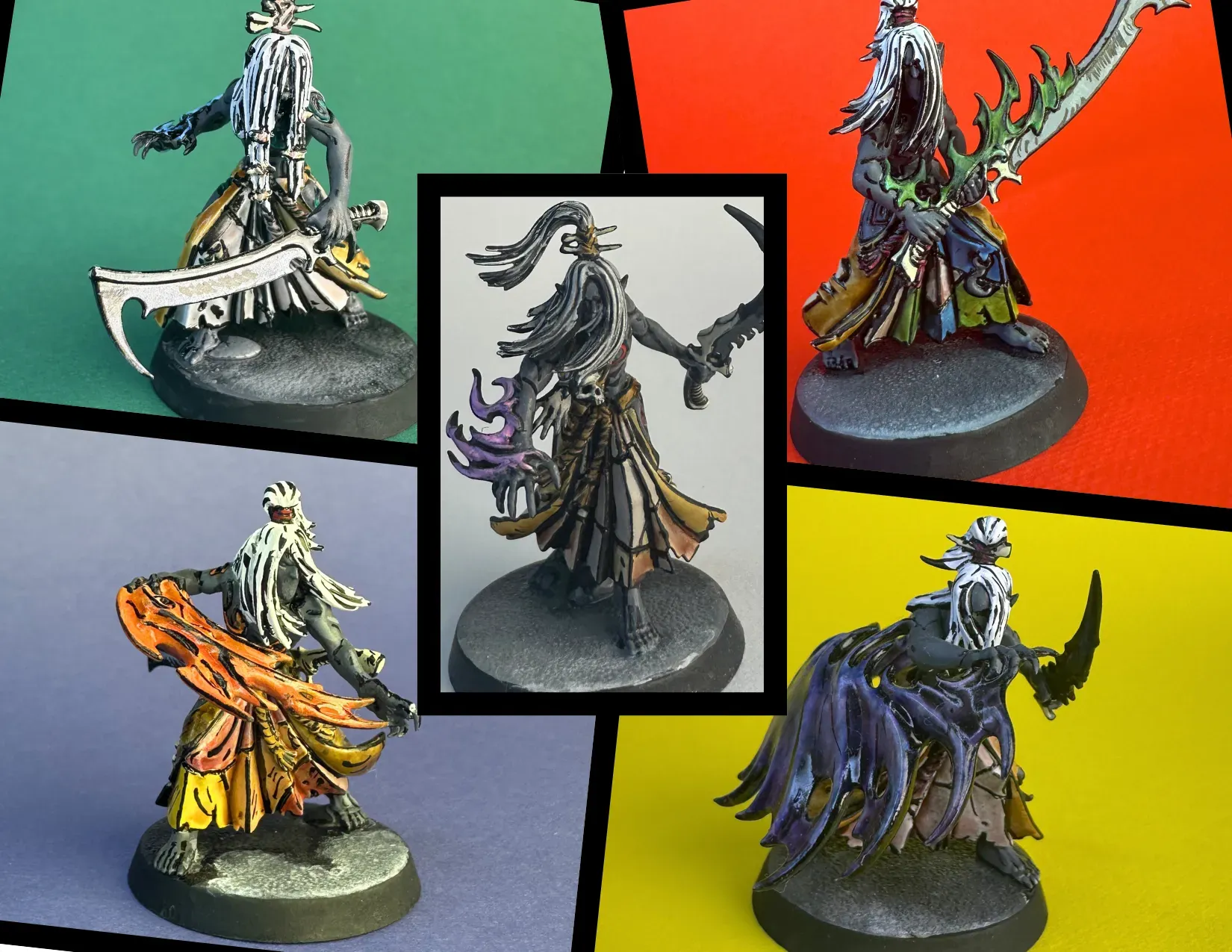 Five Mandrakes painted in comic book style with bold black lining