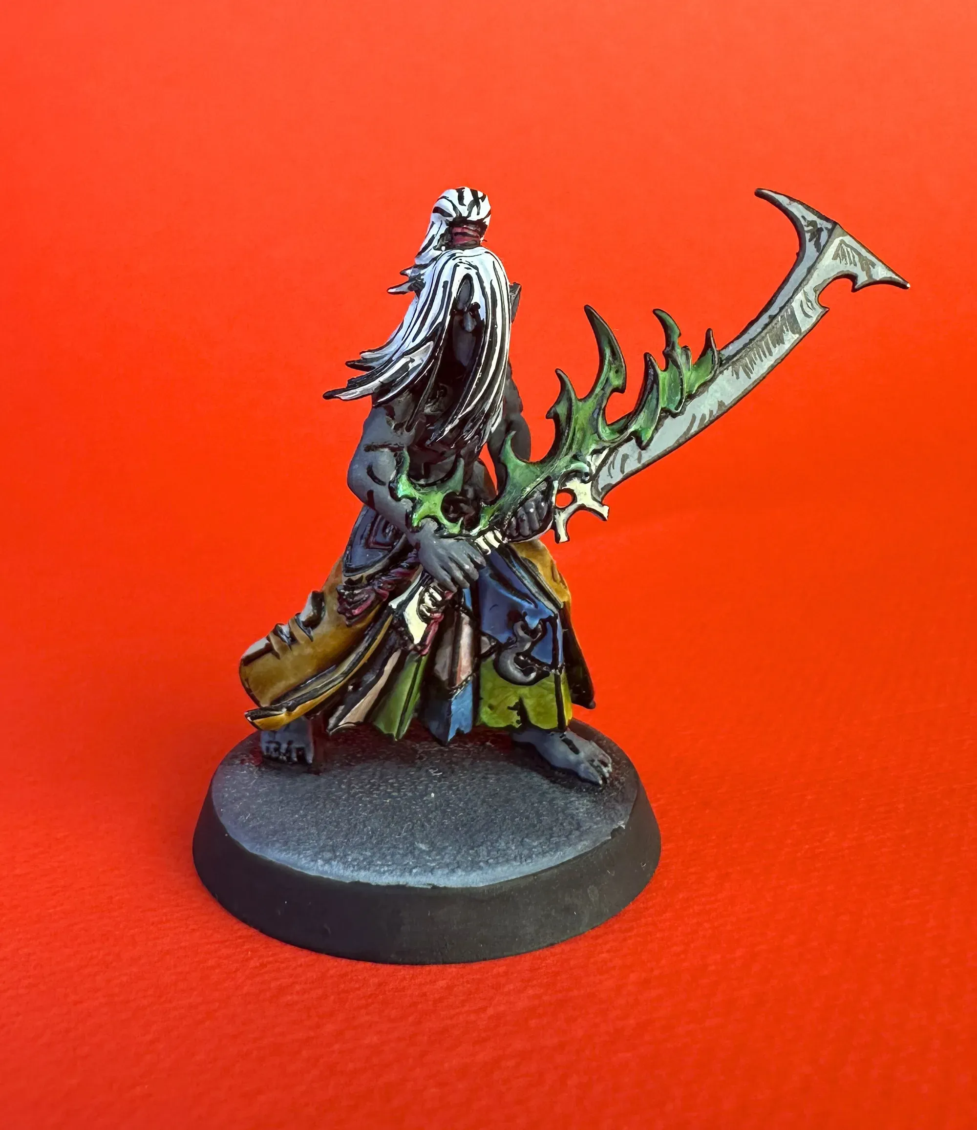 Mandrake with red skin patches and green flame effects