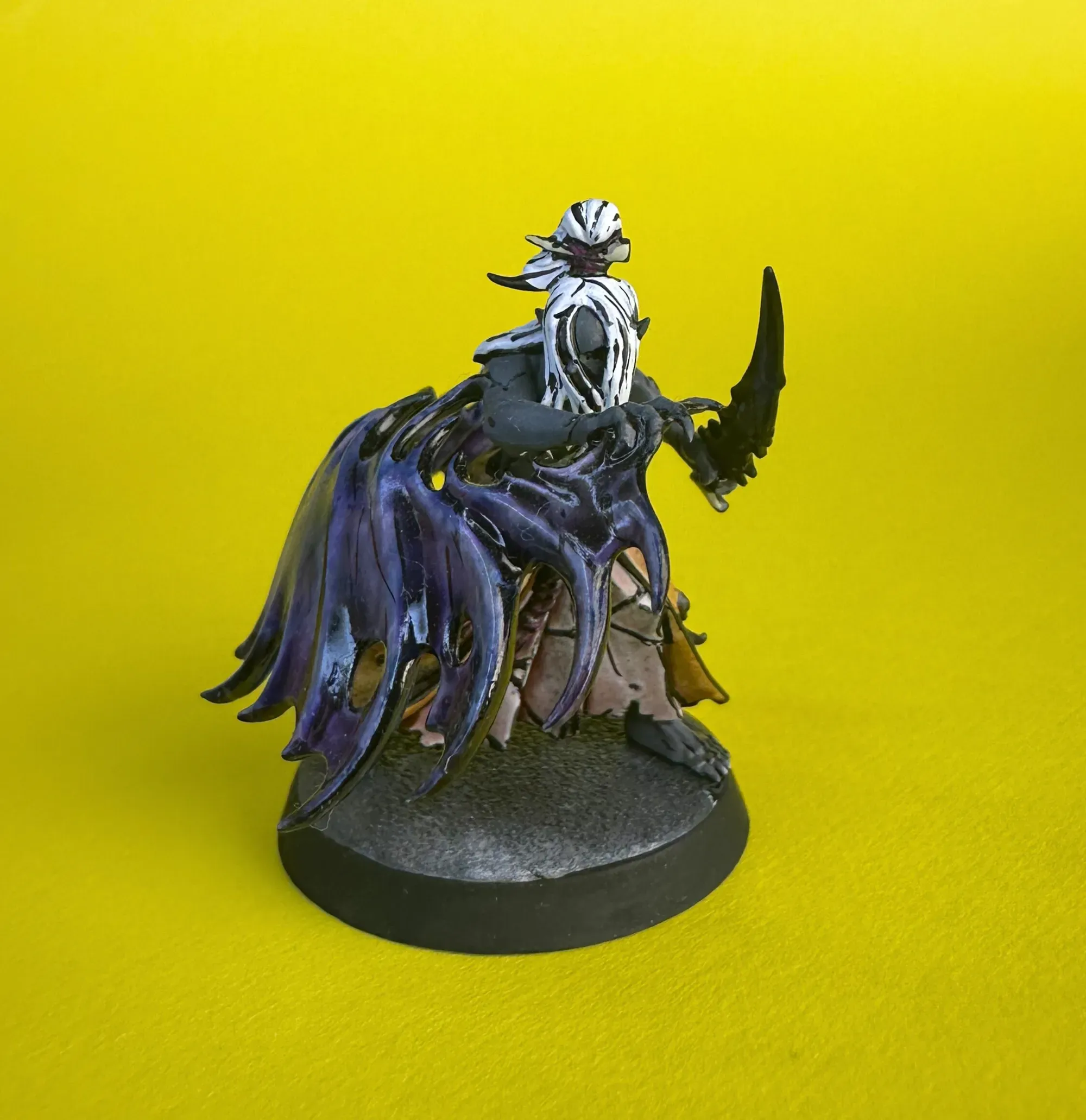 Mandrake with yellow skin patches and purple shadow effects