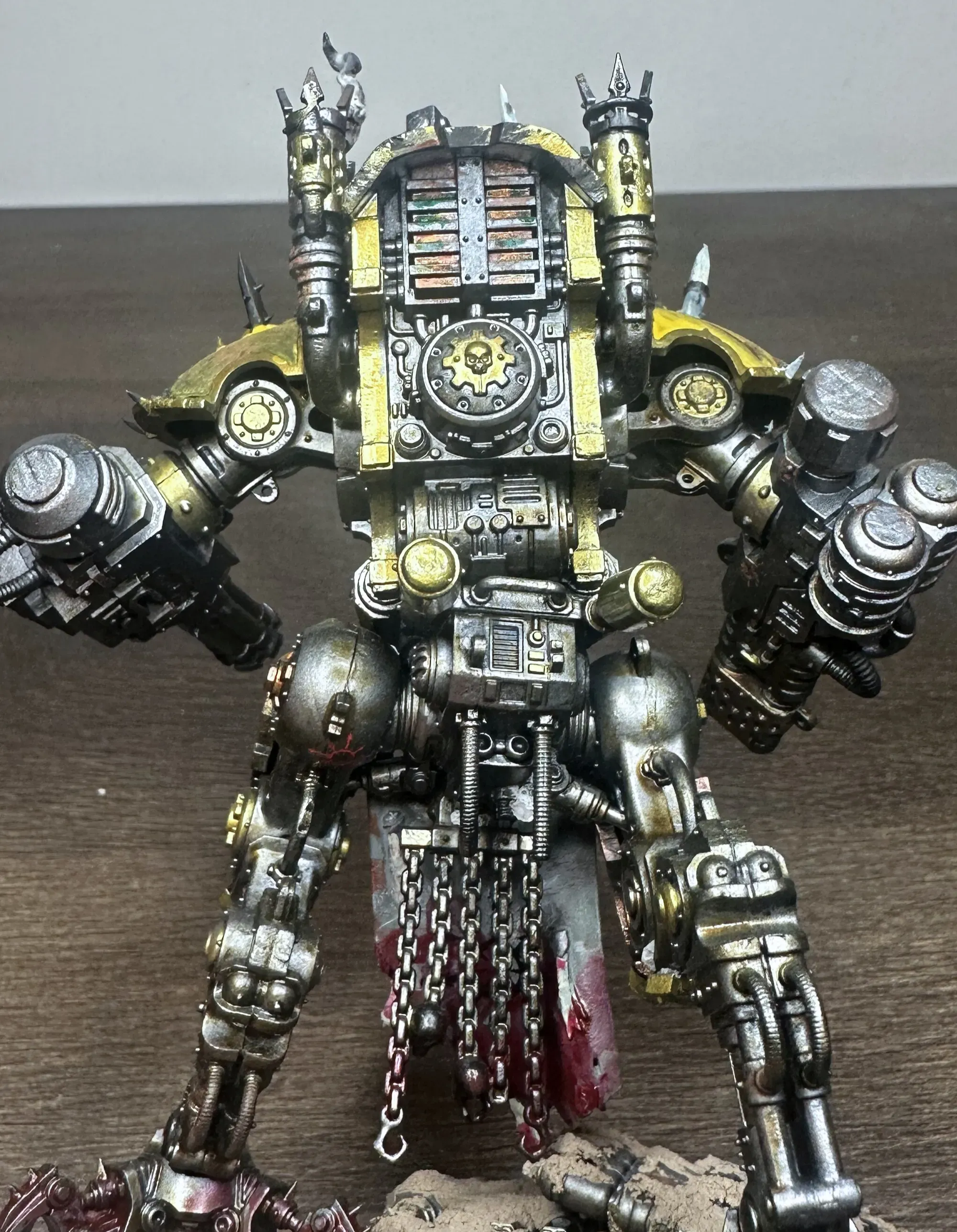 Rear view of Borrower of Debts showing base detail and chaos elements